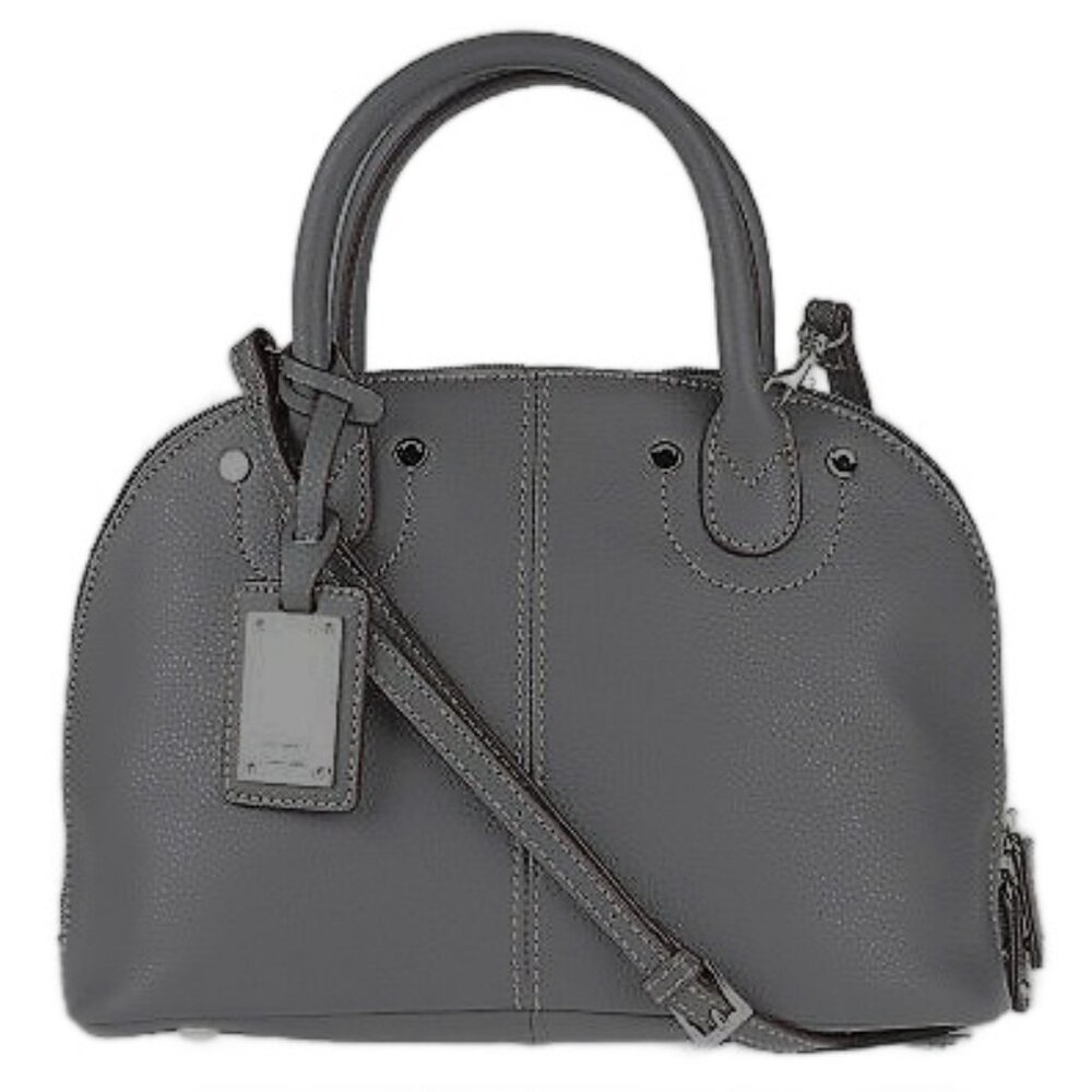 Tignanello Pebble Leather Domed Satchel with Removable Strap  0333
